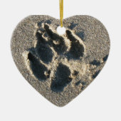 Honden in het zand - sierlijk keramisch ornament (Voorkant)