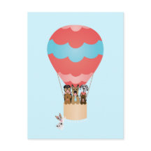 Honden in heteluchtballon