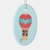 Honden in heteluchtballon keramisch ornament (Rechts)