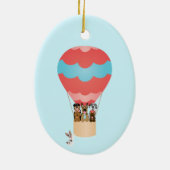 Honden in heteluchtballon keramisch ornament (Achterkant)