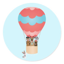 Honden in heteluchtballon