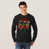 Honden in Kerst Sokken Pit Bull T-shirt (Voorkant volledig)