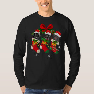 Honden in Kerst Sokken Pit Bull T-shirt