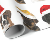 Honden in kerstpapier voor kerstcadeautjes cadeaupapier (Rol Hoek)