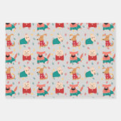 Honden in kersttrui inpakpapier vel (Voorkant 3)