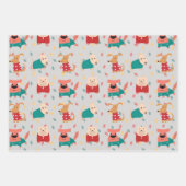 Honden in kersttrui inpakpapier vel (Voorkant 2)