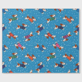 Honden in kleurrijk Sweaters Patroon Cadeaupapier (Vlak)