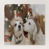 Honden in Love Holiday Legpuzzel (Verticaal)