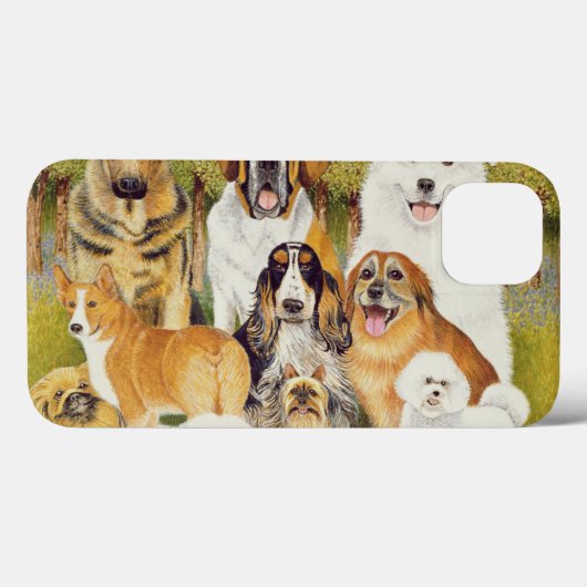 Honden in mei Case-Mate iPhone case (Achterkant (horizontaal))