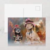 Honden in Petten Briefkaart (Voorkant / Achterkant)