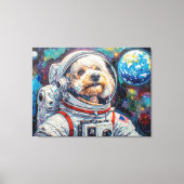 HONDEN IN RUIMTE-POODLE 21 CANVAS AFDRUK (Voorkant)