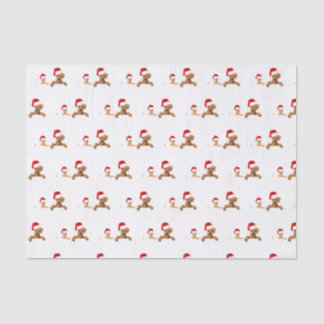 HONDEN IN Santa Hats-papier Tissuepapier