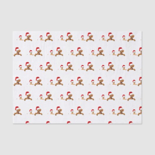 HONDEN IN Santa Hats-papier Tissuepapier (Voorkant)