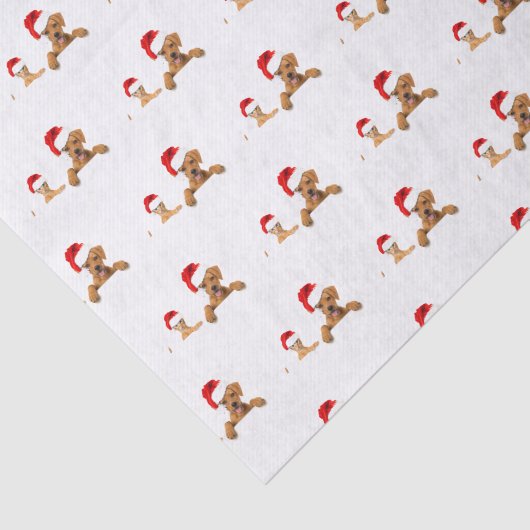 HONDEN IN Santa Hats-papier Tissuepapier (Detail)