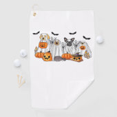 Honden in spookkostuums Halloween Classic T-Shirt Golfhanddoek (Insitu)