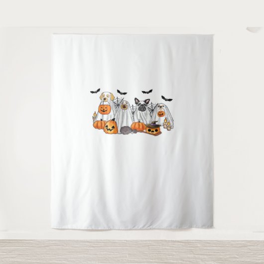 Honden in spookkostuums Halloween Classic T-Shirt Wandkleed (Voorkant)