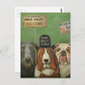 Honden in staking briefkaart (Voorkant / Achterkant)