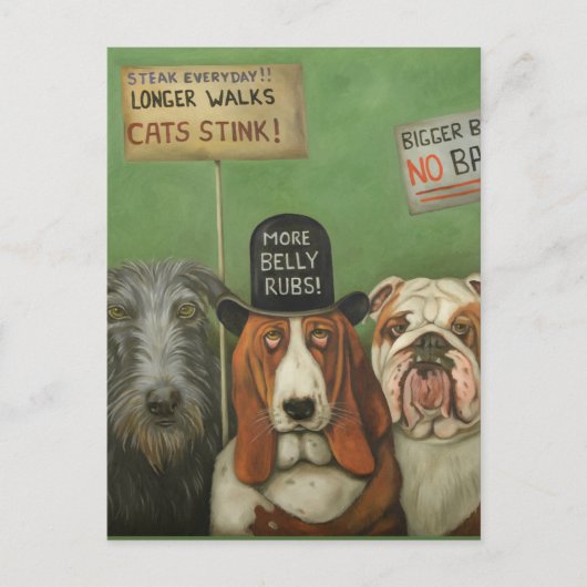 Honden in staking briefkaart (Voorkant)