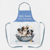Honden in Tub Huisdier Diensten Verzorging Schort (Voorkant)