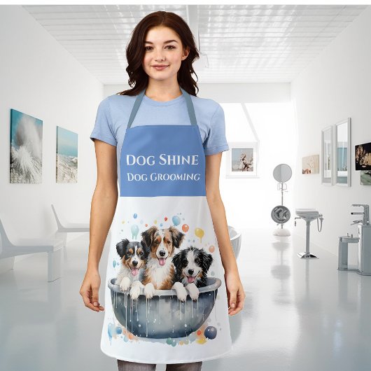 Honden in Tub Huisdier Diensten Verzorging Schort