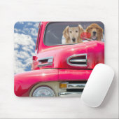 Honden in  vrachtwagen muismat (Met muis)