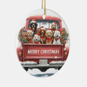 HONDEN IN VRACHTWAGEN Ornament (Rechts)