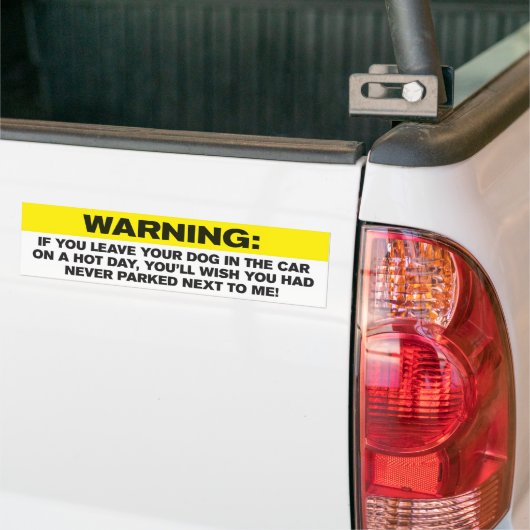 Honden in warme auto's - Bumpersticker (Op Truck)