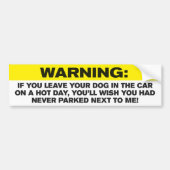 Honden in warme auto's - Bumpersticker (Voorkant)