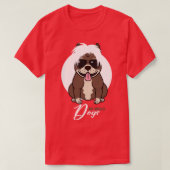 Honden in wijgen t-shirt (Design voorkant)