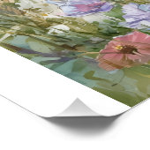 Honden in wilde bloemen poster (Hoek)