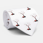 Honden in Winter Funny Scotties Stropdas (Opgerold)