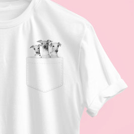 Honden In Zak | Aangepaste Foto van Huisdier Meeko T-shirt