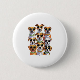 Honden in zonnebril Pootjes Gehydrateerd Ronde Button 5,7 Cm