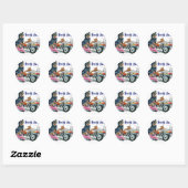 Honden inpakken ronde sticker (Vel)