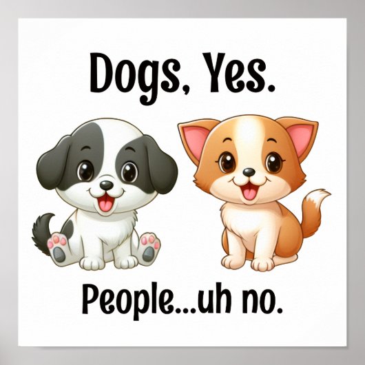 Honden, ja Mensen...uh nee. Poster (Voorkant)
