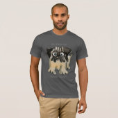 Honden je het? Cartoon Pug Dog Dark T shirt (Voorkant volledig)