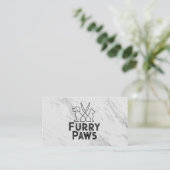 Honden Kat Schaar Line Art | Groomers Visitekaartje (Staand voorkant)