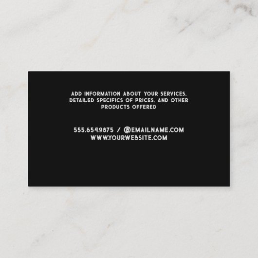 Honden Kat Schaar Line Art | Groomers Visitekaartje (Achterkant)