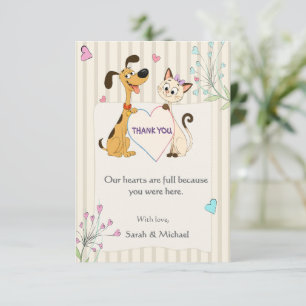 Honden & Katten Geslacht Reveal Bedankkaart