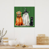Honden & Katten Halloween Poster (Keuken)