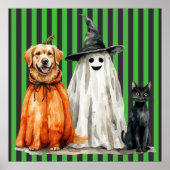 Honden & Katten Halloween Poster (Voorkant)