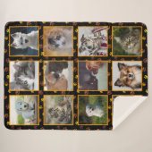 Honden Katten Herfst Paw Prints Aangepaste Fotocol Sherpa Deken (Voorkant (horizontaal))