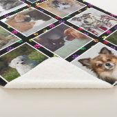 Honden katten kleurrijke pokken afdrukken Aangepas Sherpa Deken (3/4)