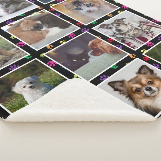 Honden katten kleurrijke pokken afdrukken Aangepas Sherpa Deken (3/4)