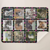 Honden katten kleurrijke pokken afdrukken Aangepas Sherpa Deken (Voorkant (horizontaal))