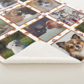 Honden Katten Paw Prints Aangepaste Fotocollage Sherpa Deken (3/4)