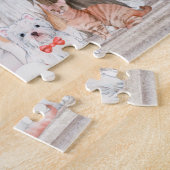 Honden katten Puppies Kittens Fireplace Kerstmis Legpuzzel (Zijkant)