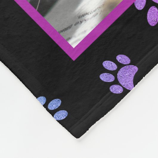 Honden katten Roze Paarse Blauwe Pet Foto's afdruk Fleece Deken (Hoek)