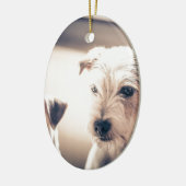 honden keramisch ornament (Links)