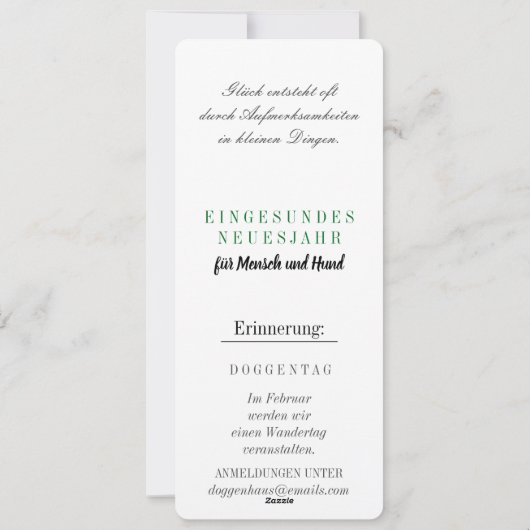 Honden Kerstkaarten met veel tekst Feestdagenkaart (Achterkant)